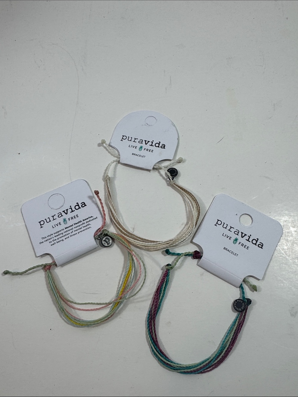 Pura Vida Neutral Strand Braided Bracelet Set